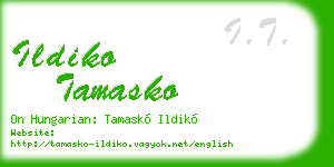 ildiko tamasko business card