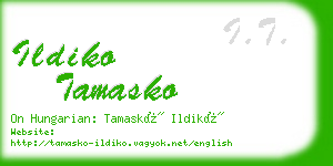 ildiko tamasko business card